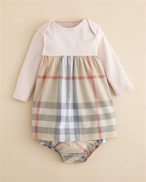 baby girl pink burberry dress|Burberry baby bodysuit.